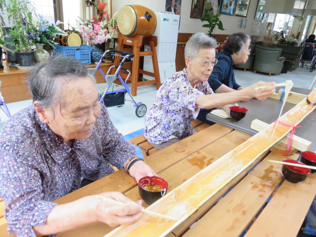 流しそうめん第一弾！