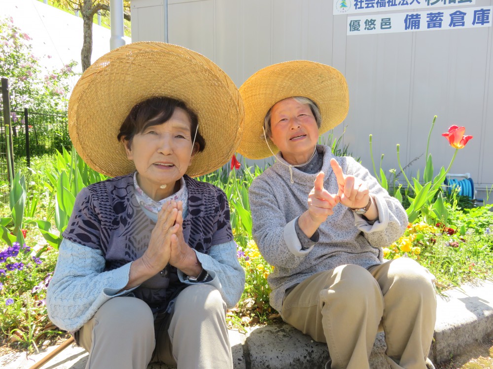 花や緑がいっぱい。