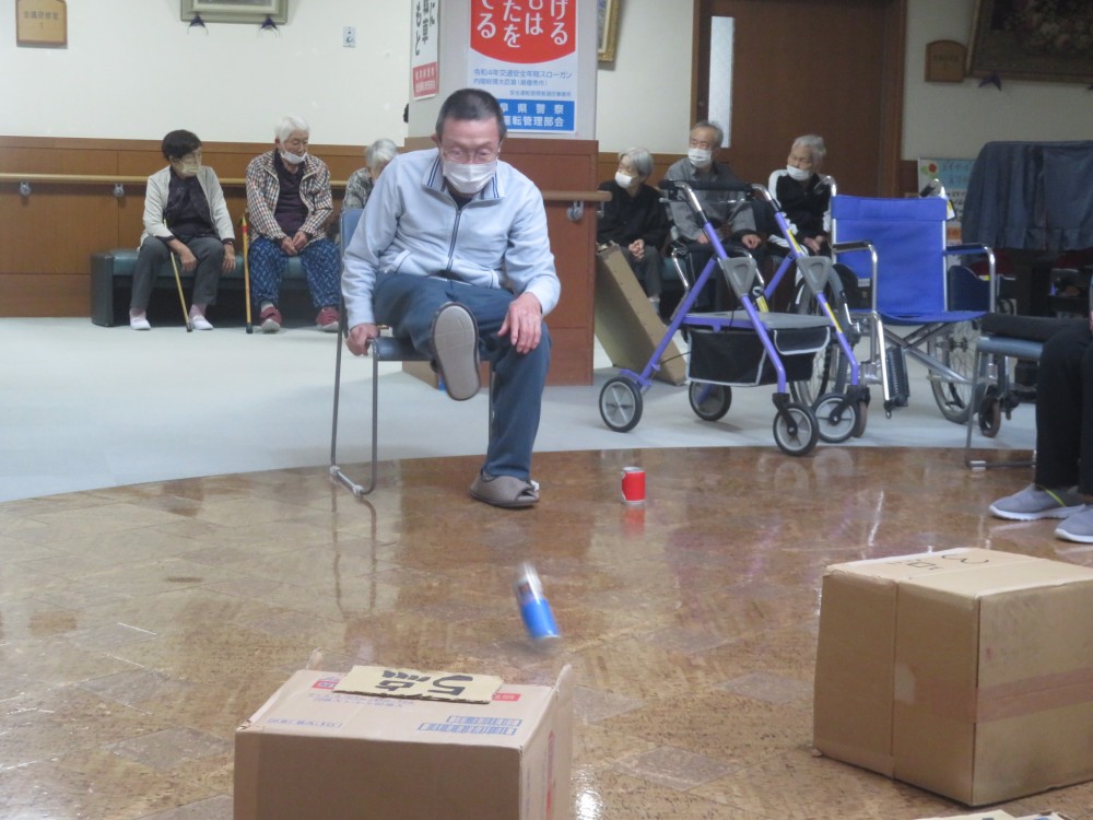 缶蹴りシュートで高得点を取ったよ！