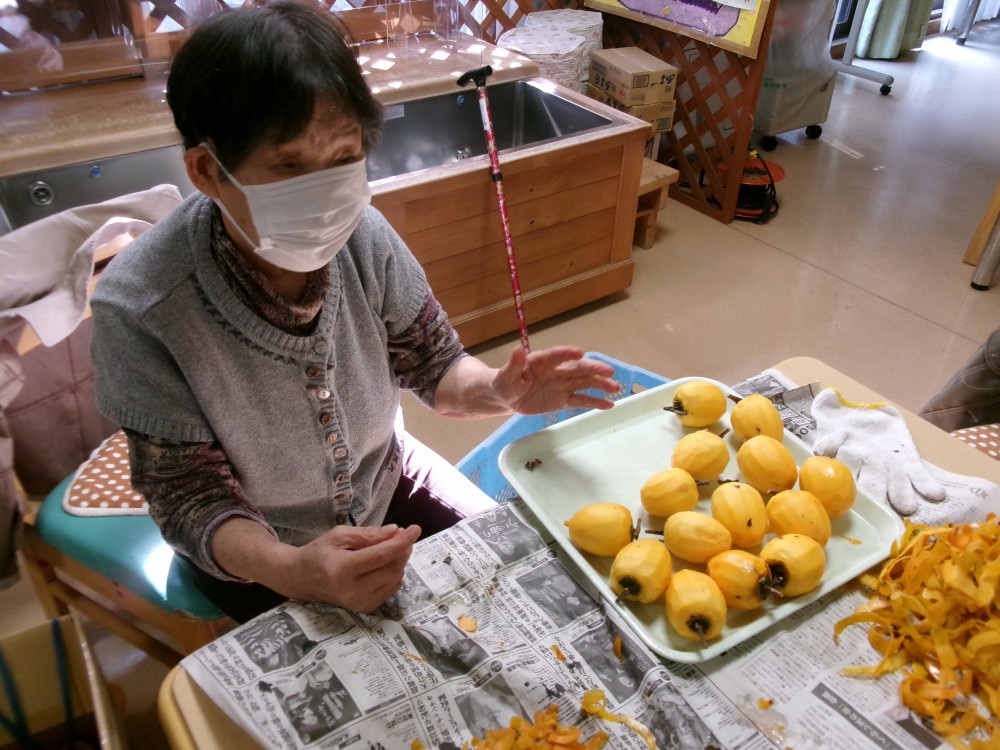 沢山の柿の皮を取ったよ！