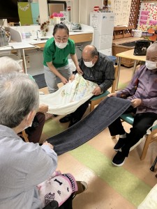 タオルで物送り