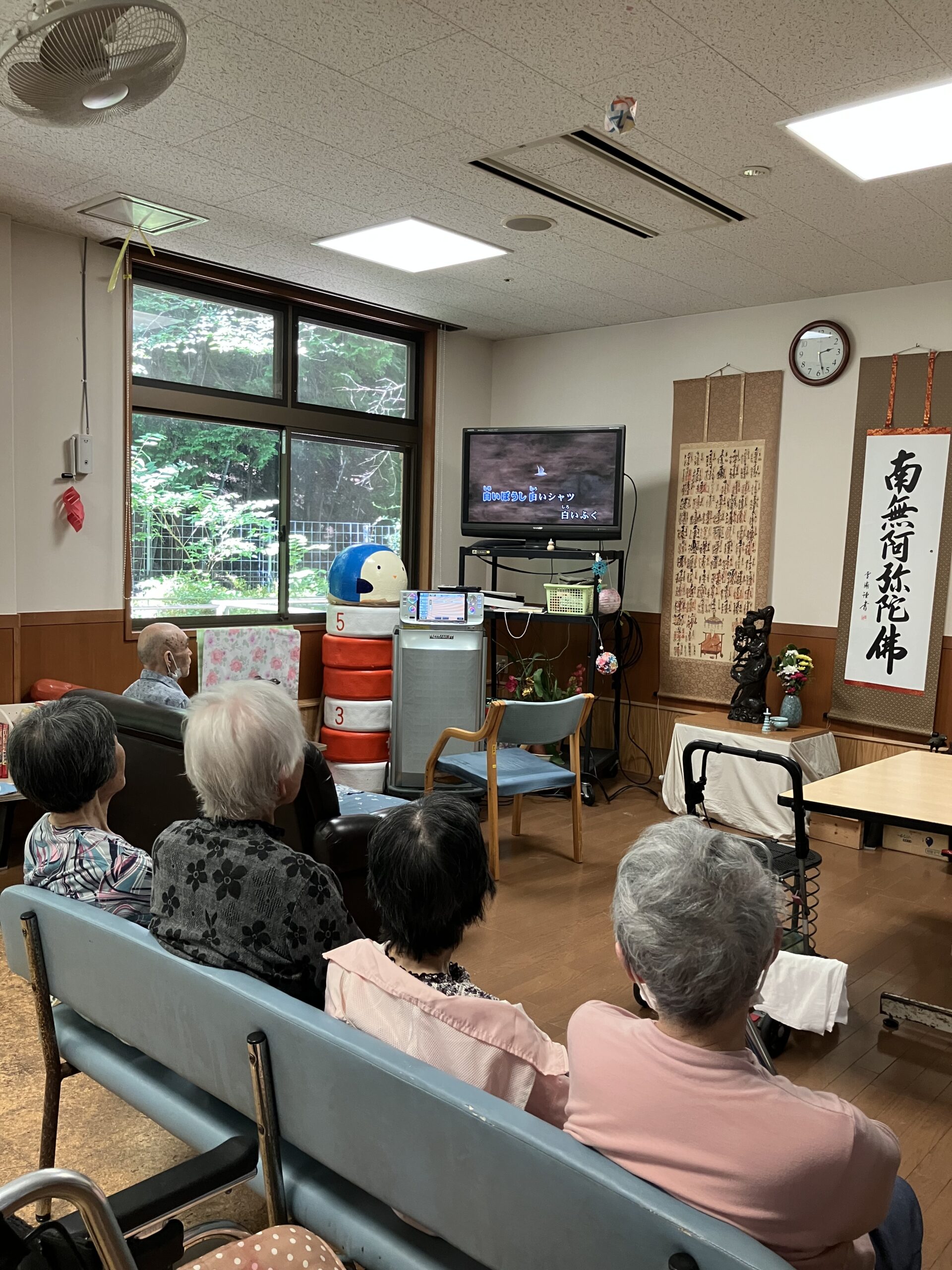 テレビ体操をやりました。