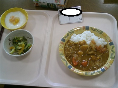 今日のお昼ご飯（カレーライス）