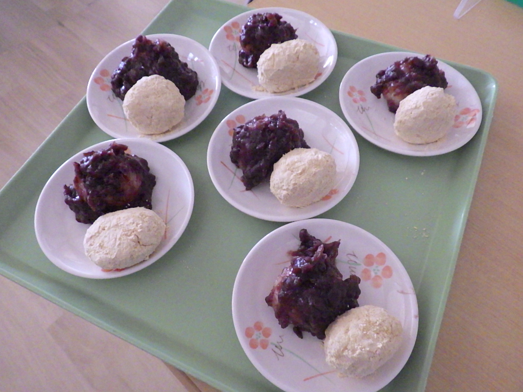 3月の全体会と手作りのぼたもち