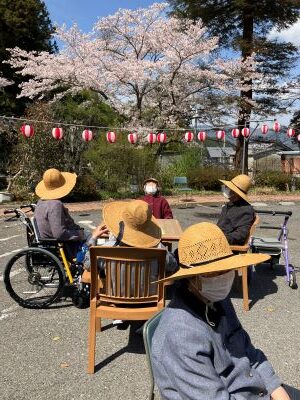 暑いくらいの陽気でのお花見