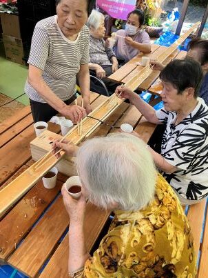 流しそうめん　最終日